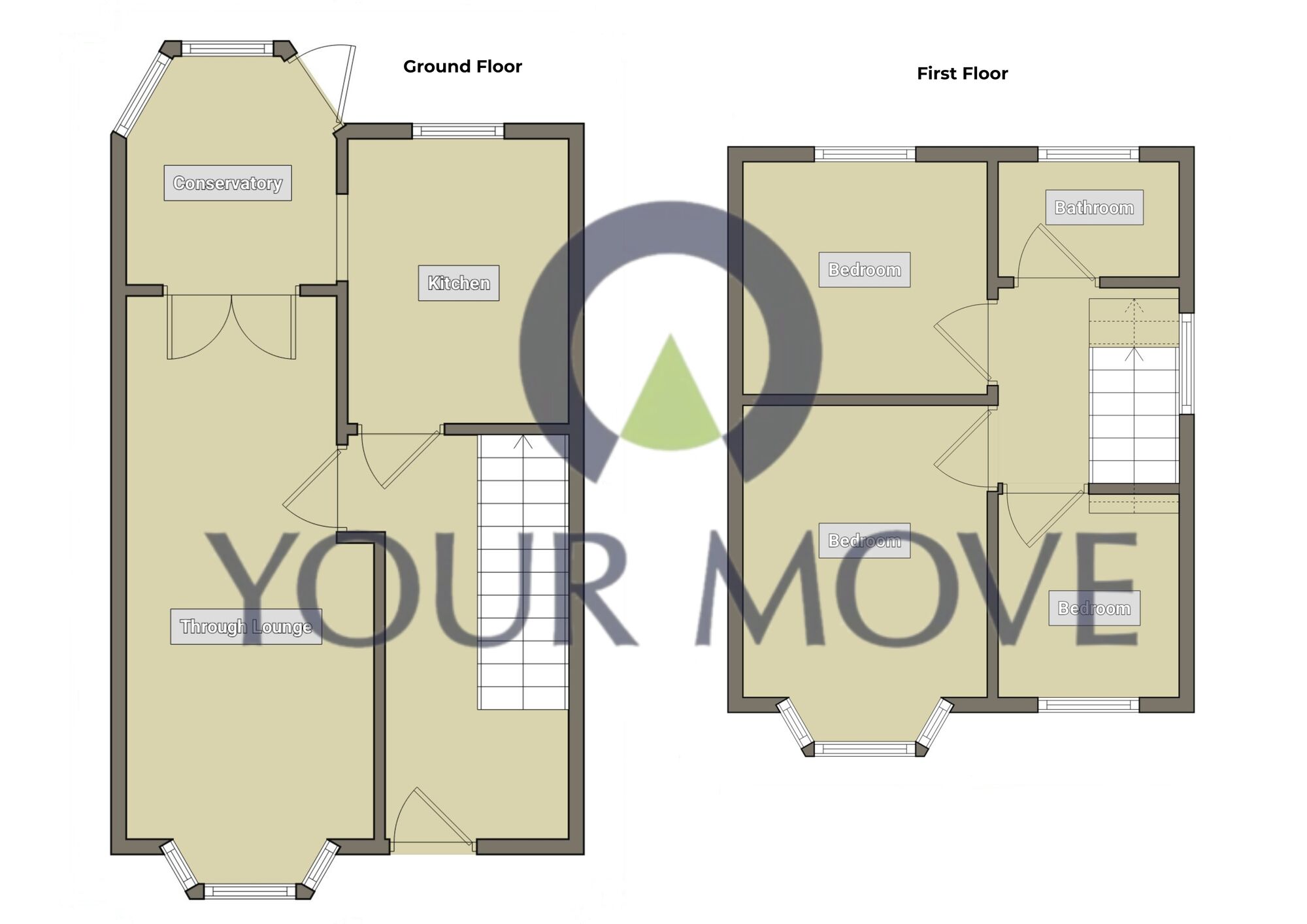 Floorplan of 3 bedroom Semi Detached House for sale, Conway Road, Shirley, West Midlands, B90