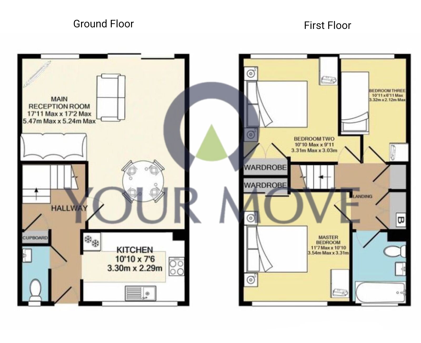Floorplan of 3 bedroom Mid Terrace House for sale, Palmcourt Avenue, Birmingham, West Midlands, B28