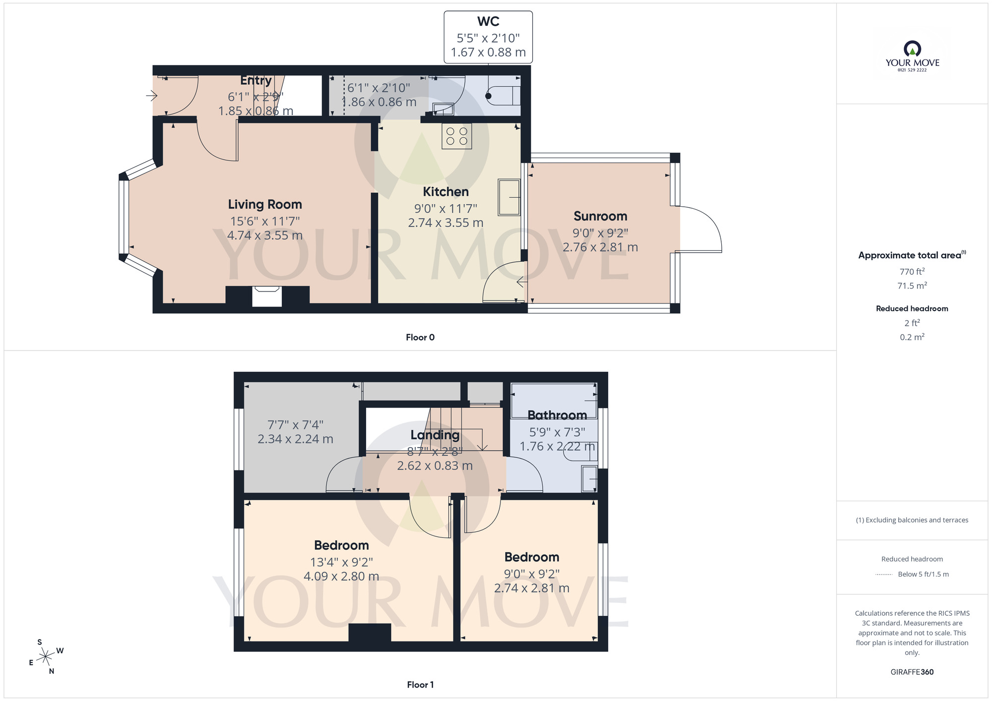 Floorplan of 3 bedroom Mid Terrace House for sale, Clinton Road, Shirley, West Midlands, B90
