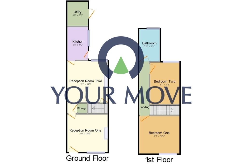 Floorplan of 2 bedroom Mid Terrace House for sale, Warwick Road, Tyseley, West Midlands, B11