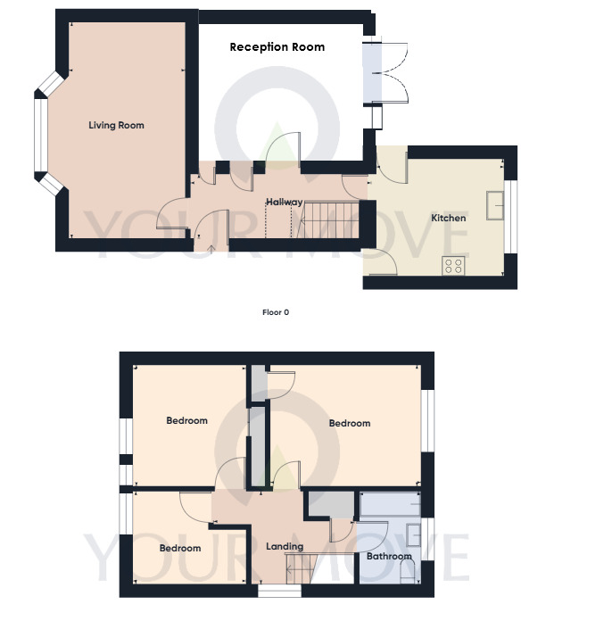 Floorplan of 3 bedroom End Terrace House for sale, Stratford Road, Shirley, West Midlands, B90