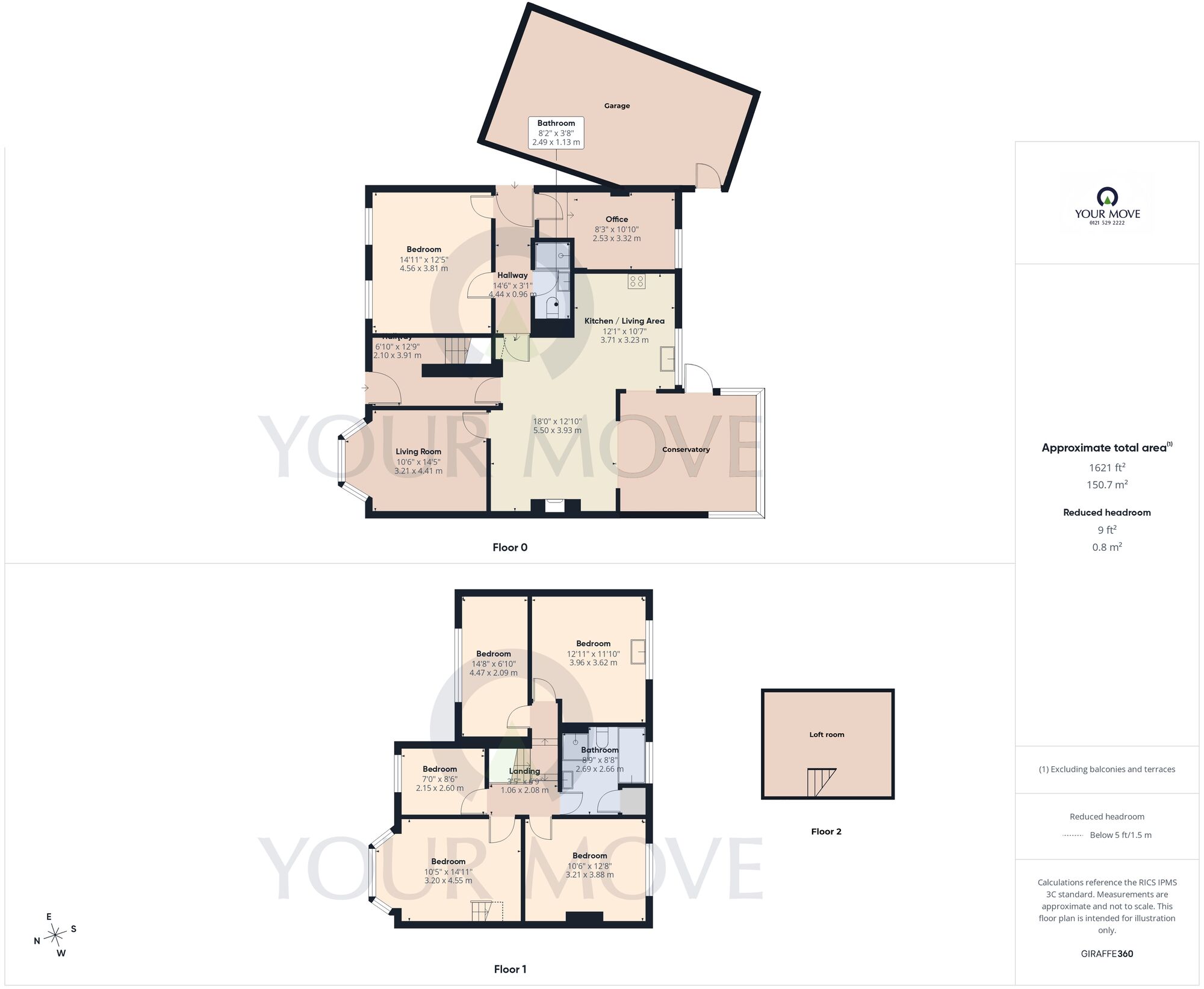 Floorplan of 6 bedroom Semi Detached House for sale, Stanway Road, Shirley, West Midlands, B90