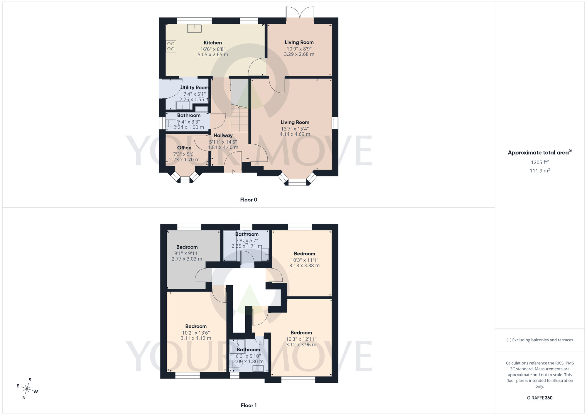 Floorplan of 4 bedroom Detached House for sale, Waterway Court, Birmingham, West Midlands, B14