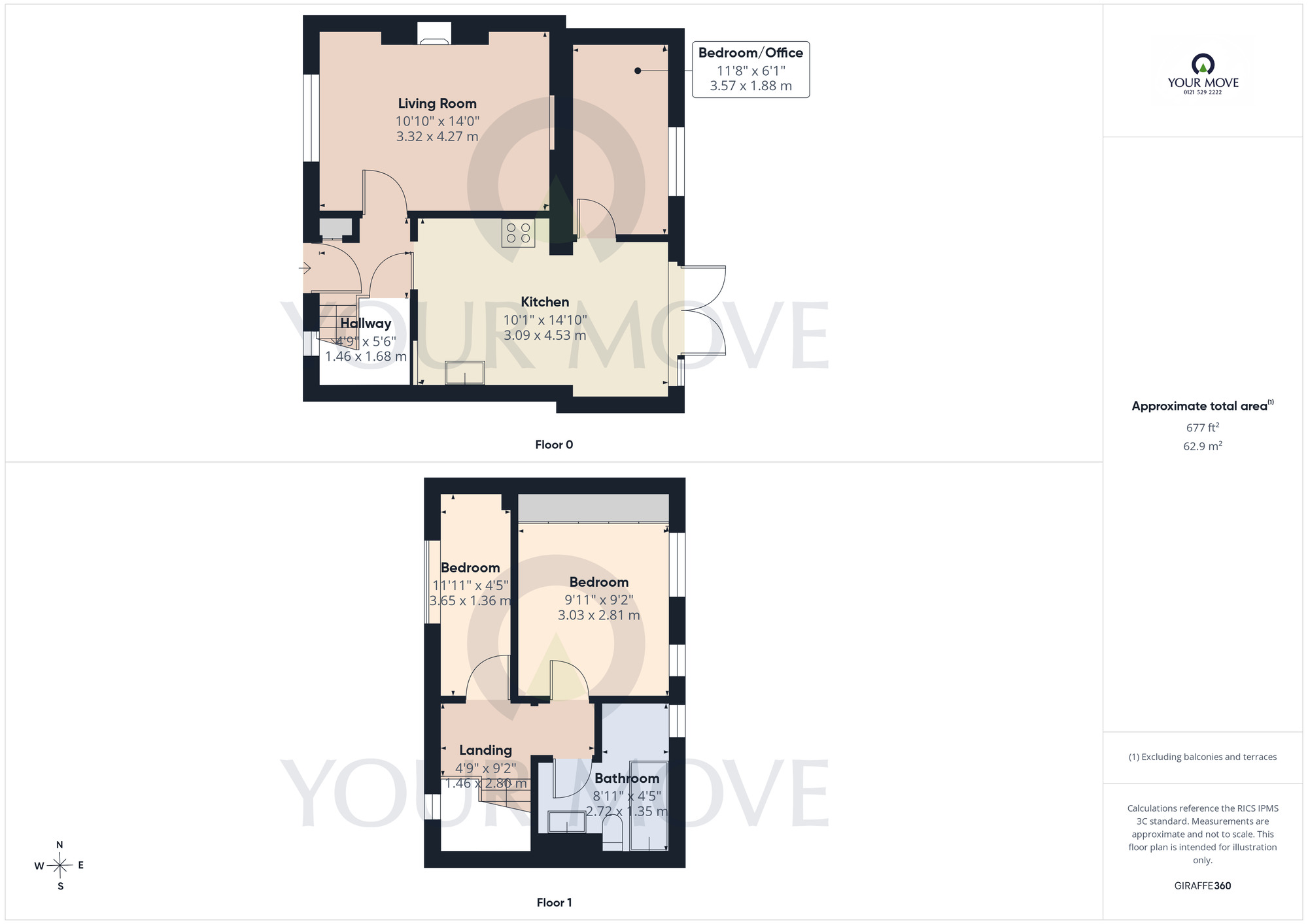 Floorplan of 3 bedroom Mid Terrace House for sale, Kineton Green Road, Solihull, West Midlands, B92