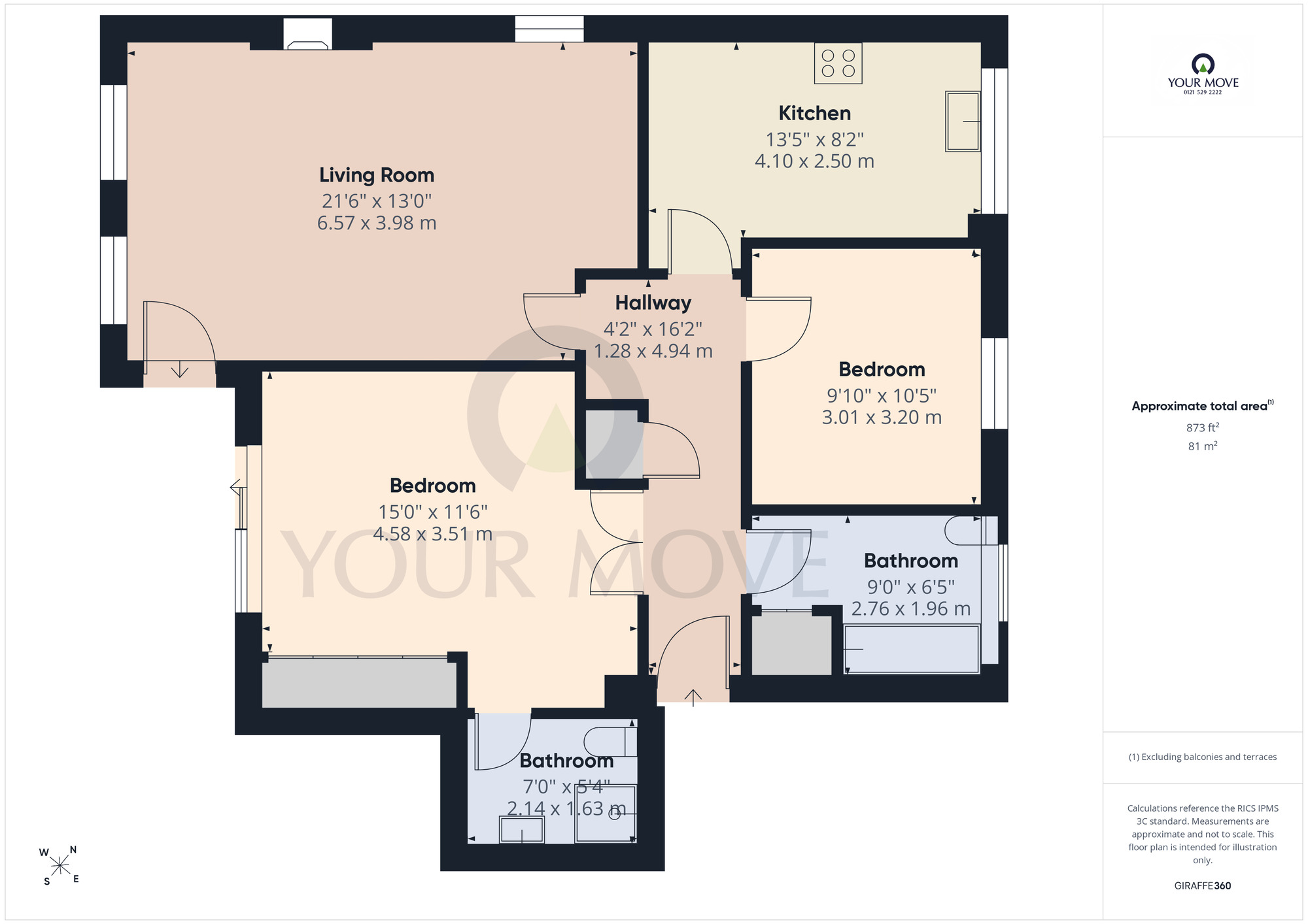 Floorplan of 2 bedroom House for sale, Alderwood Place, Princes Way, West Midlands, B91