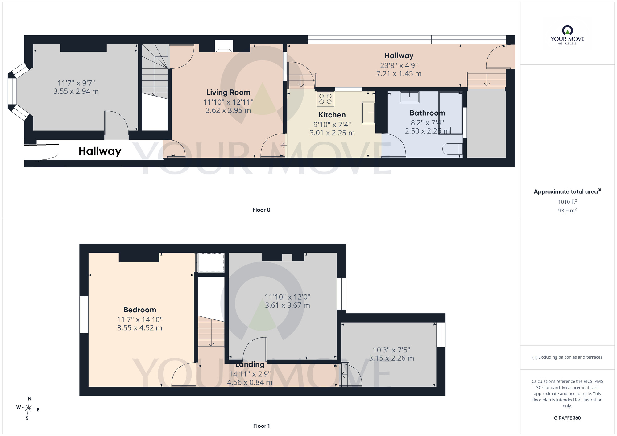 Floorplan of 3 bedroom Mid Terrace House for sale, Lea House Road, Birmingham, West Midlands, B30