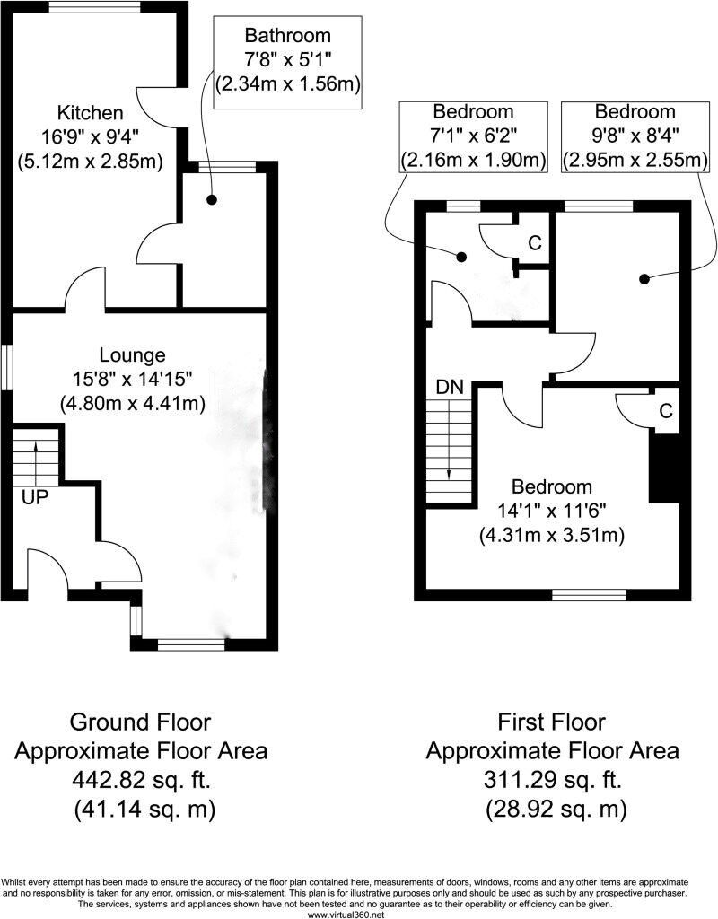 Floorplan of 3 bedroom Mid Terrace House for sale, Glebe Road, Lancashire, WN8