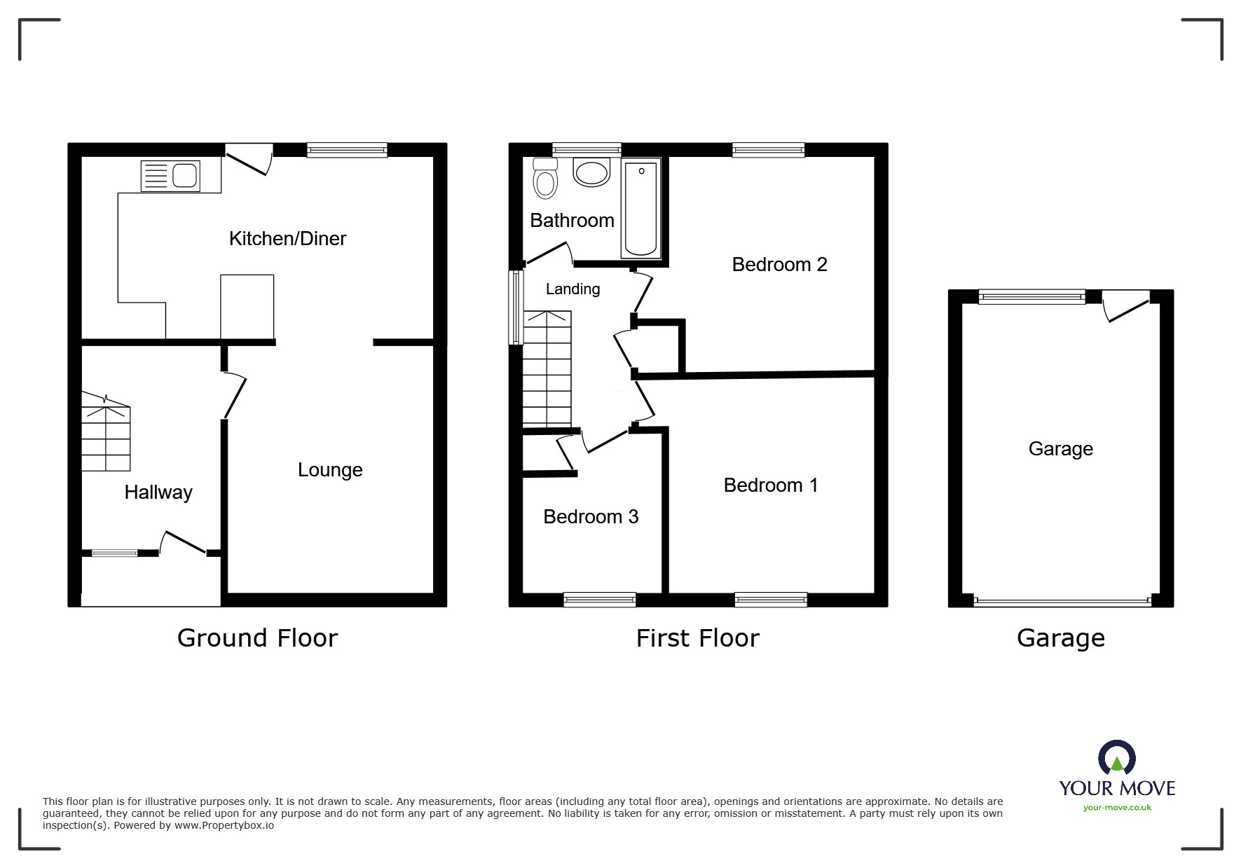 Floorplan of 3 bedroom Semi Detached House for sale, Thurcroft Drive, Skelmersdale, Lancashire, WN8