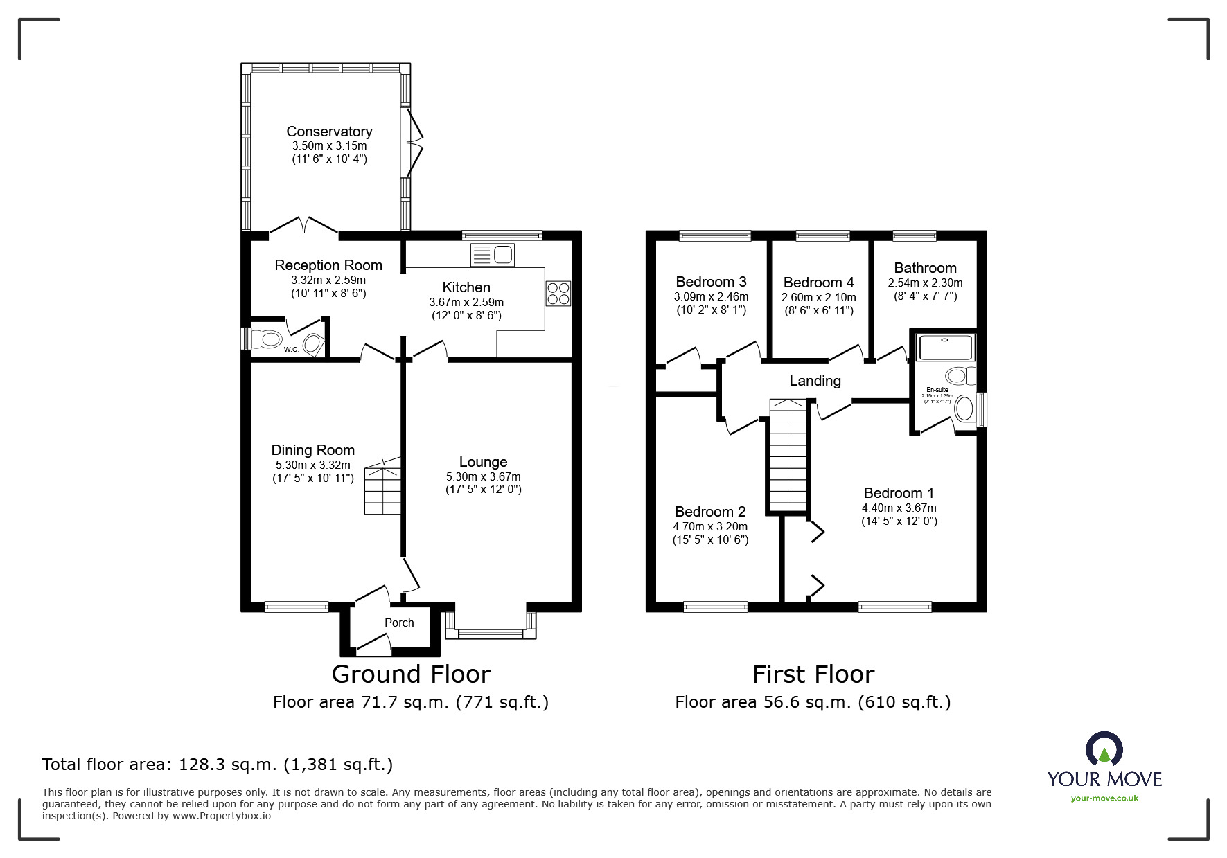 Floorplan of 4 bedroom Detached House for sale, Mountwood, Skelmersdale, Lancashire, WN8