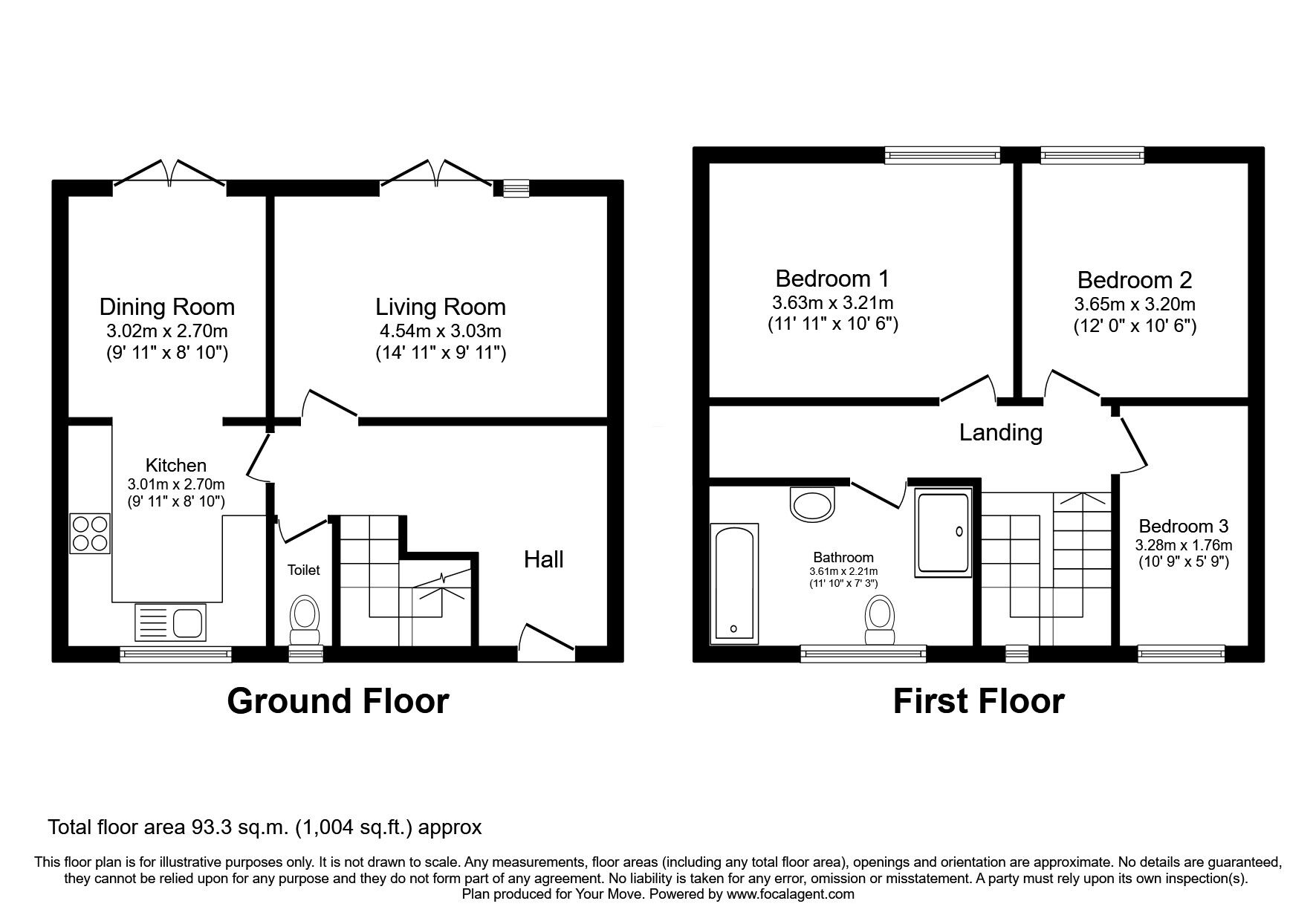 Floorplan of 3 bedroom End Terrace House for sale, Wolverton, Skelmersdale, Lancashire, WN8