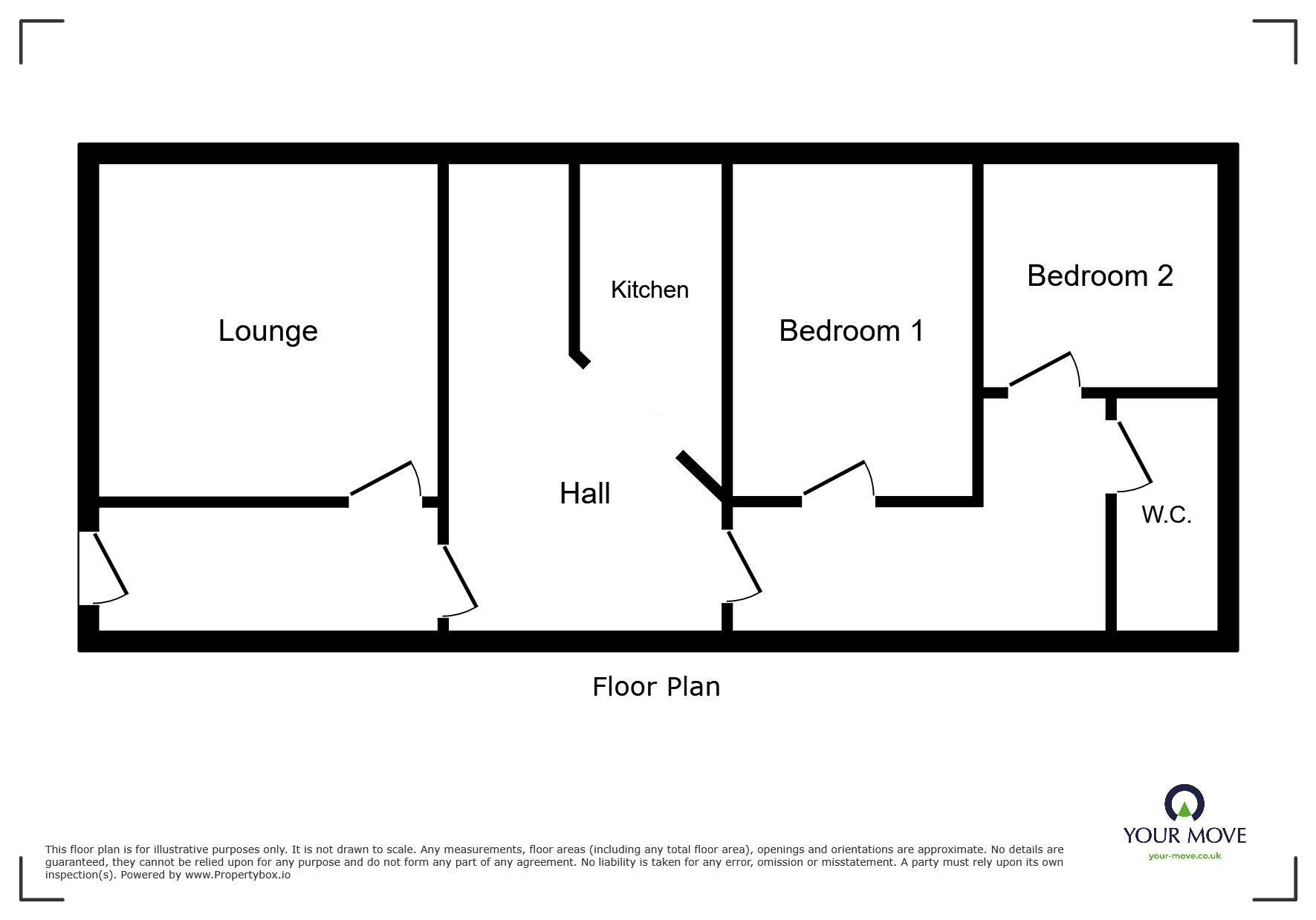Floorplan of 2 bedroom Semi Detached Bungalow for sale, Sherrat Street, Skelmersdale, Lancashire, WN8