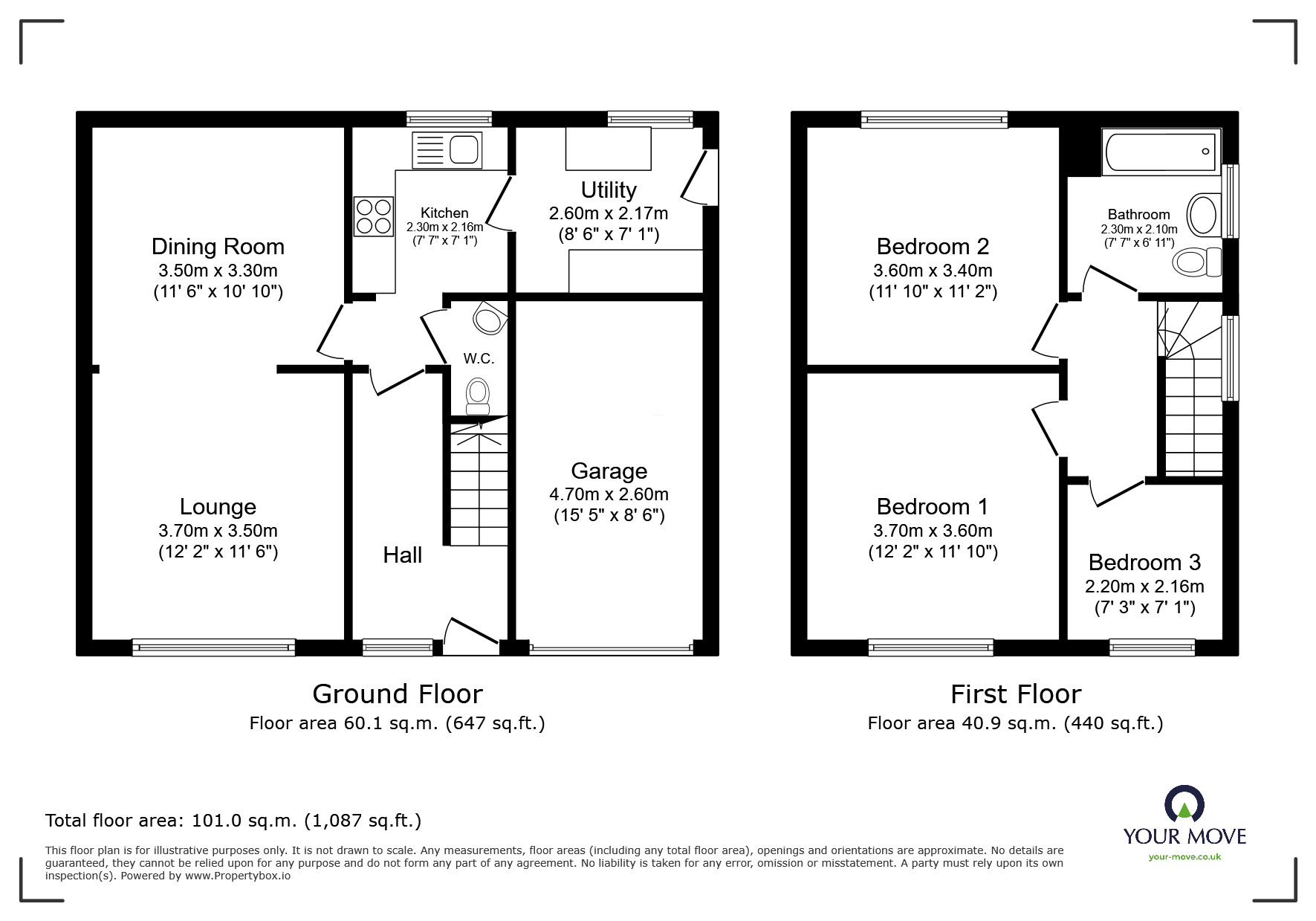 Floorplan of 3 bedroom Semi Detached House to rent, Limefield Drive, Skelmersdale, Lancashire, WN8