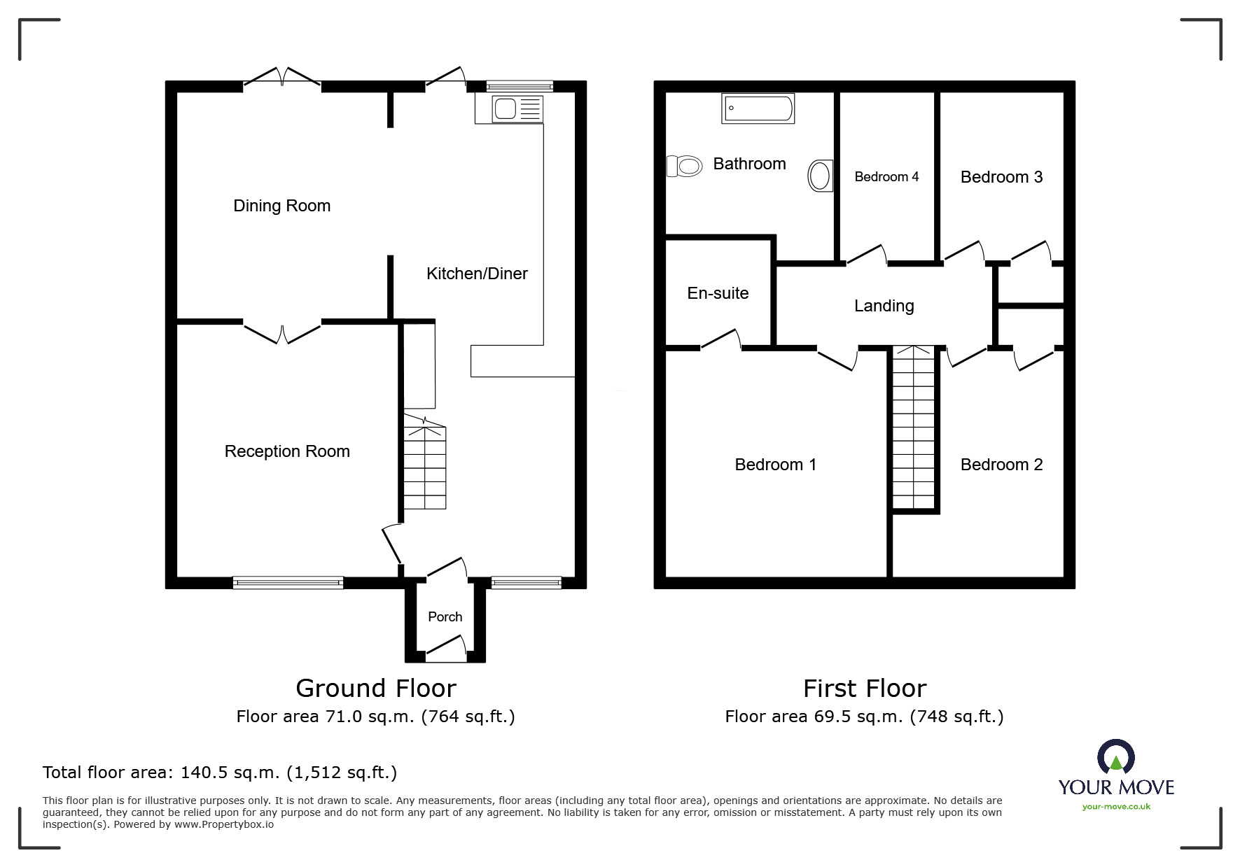 Floorplan of 4 bedroom Detached House for sale, Mountwood, Skelmersdale, Lancashire, WN8