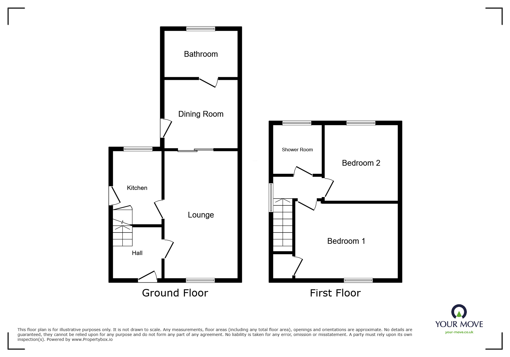 Floorplan of 2 bedroom End Terrace House for sale, Cedar Grove, Skelmersdale, Lancashire, WN8