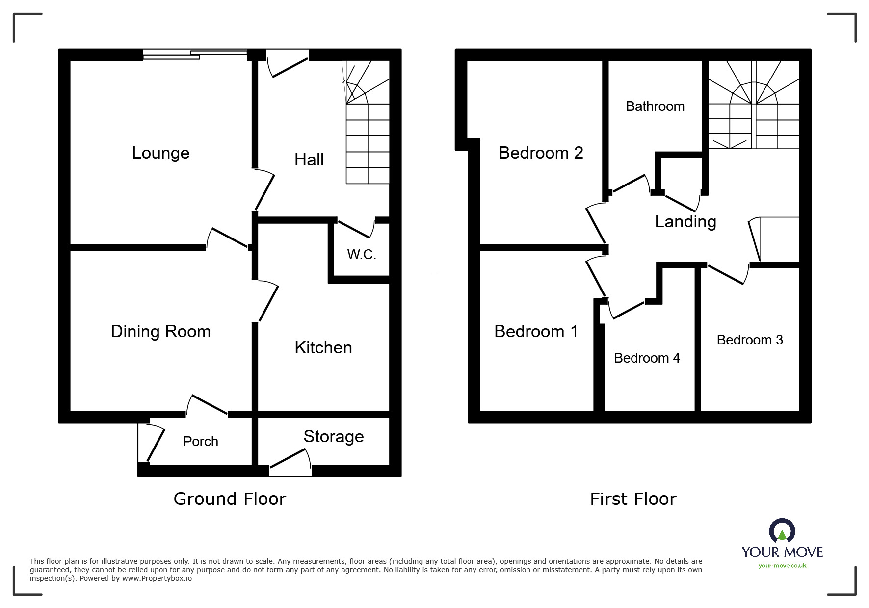 Floorplan of 4 bedroom Mid Terrace House for sale, Colinton, Skelmersdale, Lancashire, WN8