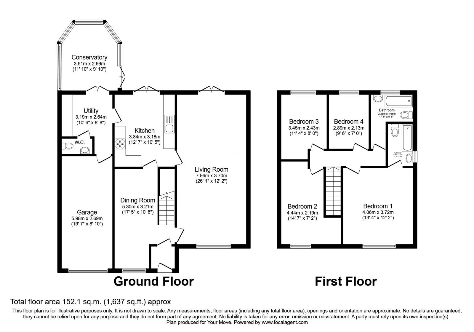 Floorplan of 4 bedroom Detached House for sale, Mountwood, Skelmersdale, Lancashire, WN8