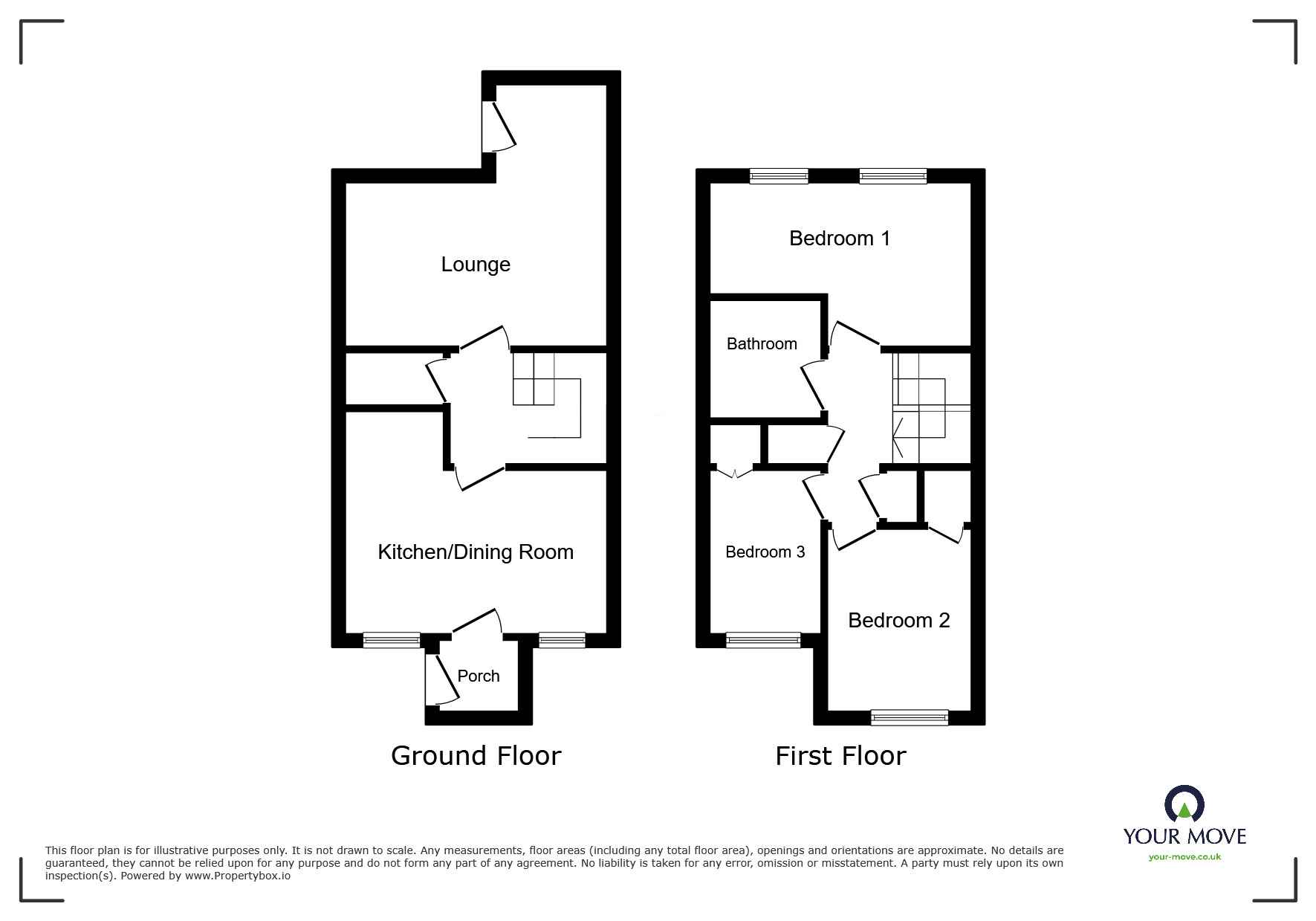 Floorplan of 3 bedroom Mid Terrace House for sale, Brierfield, Skelmersdale, Lancashire, WN8
