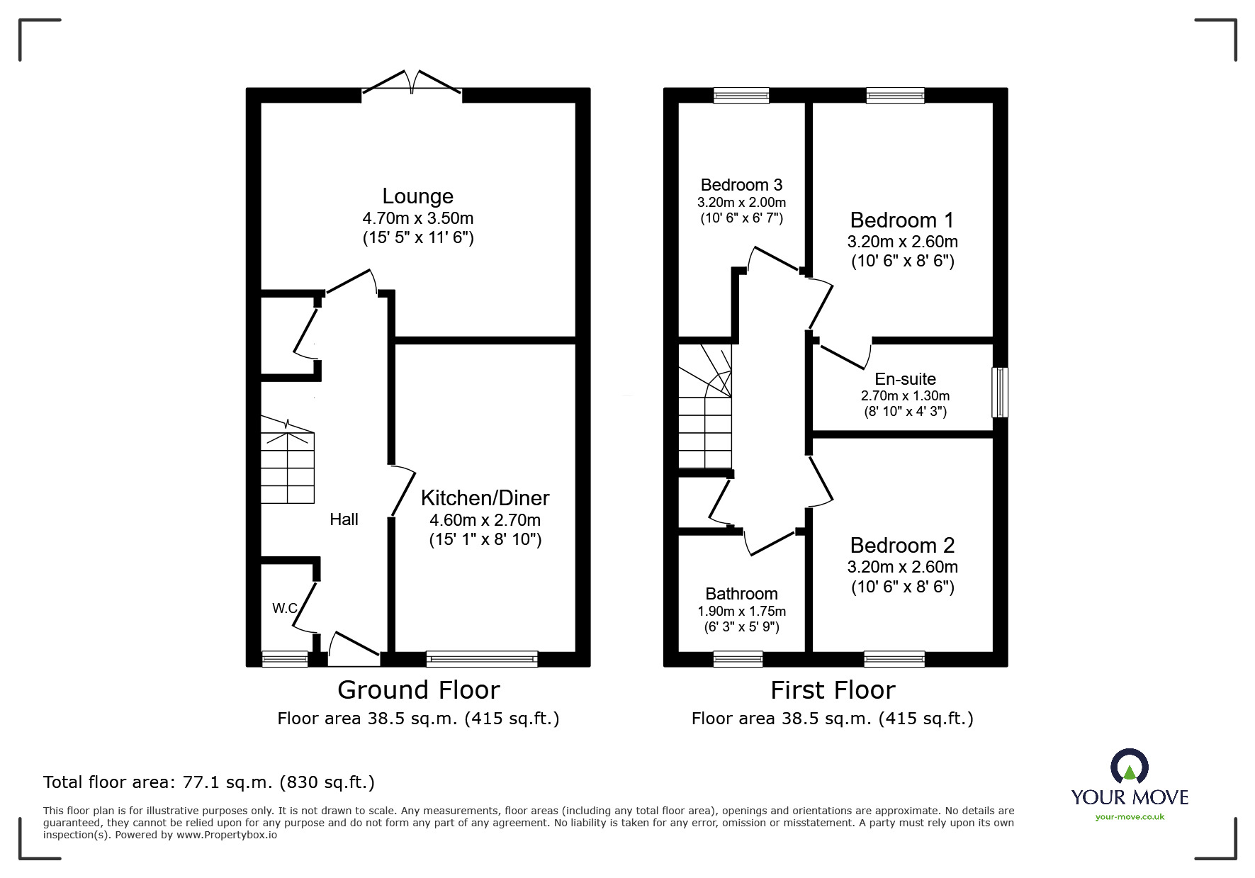 Floorplan of 3 bedroom Semi Detached House for sale, Jackfield Way, Skelmersdale, Lancashire, WN8