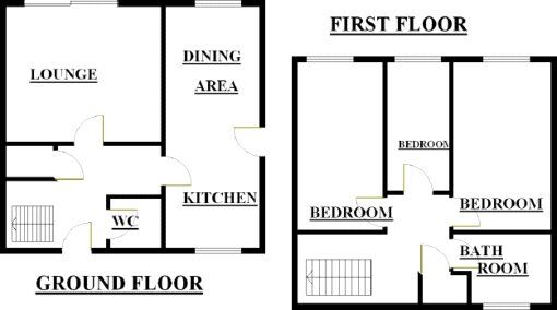 Floorplan of 3 bedroom Semi Detached House for sale, Larkhill, Skelmersdale, Lancashire, WN8