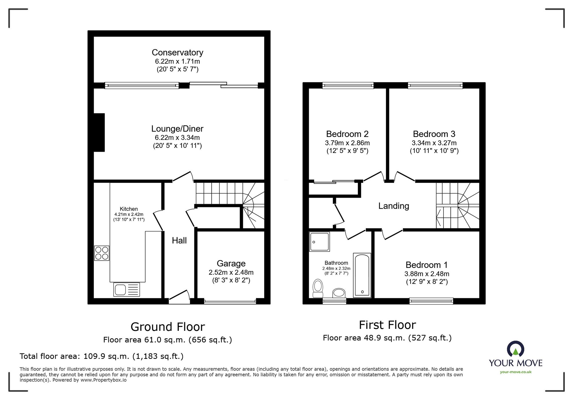 Floorplan of 3 bedroom Detached House for sale, Turnberry, Skelmersdale, Lancashire, WN8
