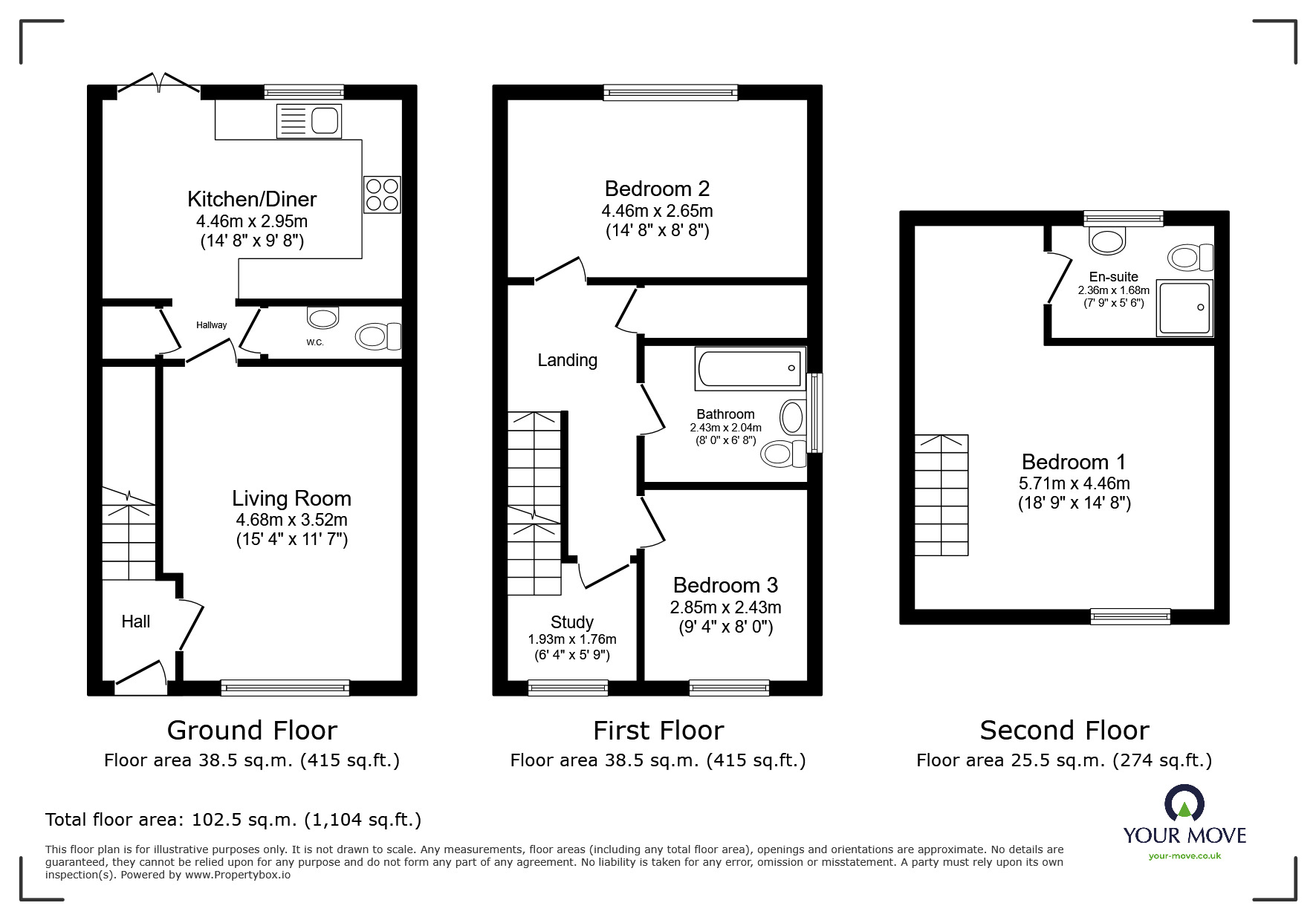 Floorplan of 3 bedroom Semi Detached House for sale, Jackfield Way, Skelmersdale, Lancashire, WN8