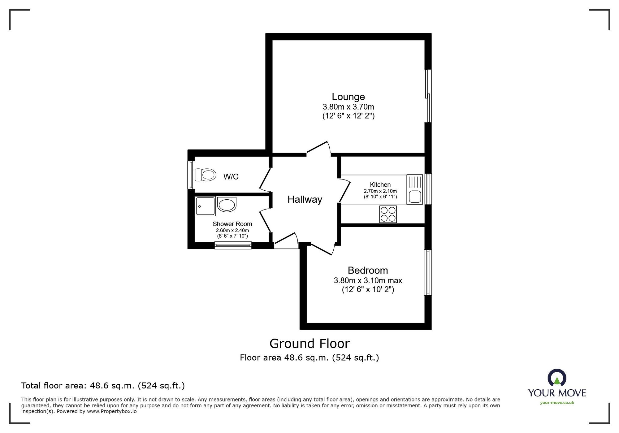 Floorplan of 1 bedroom  Flat for sale, Tarlswood, Skelmersdale, Lancashire, WN8