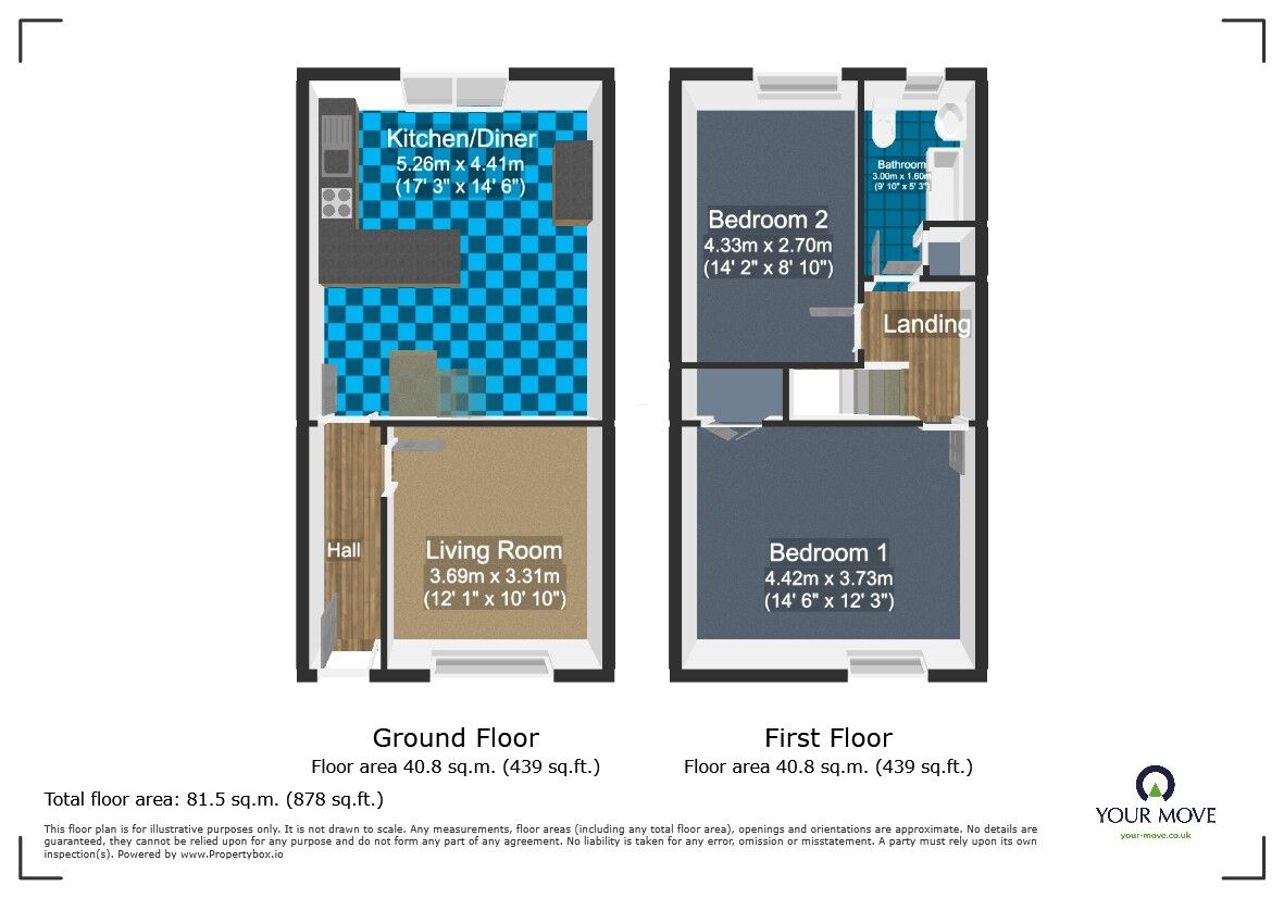 Floorplan of 2 bedroom Mid Terrace House to rent, Orrell Road, Orrell, Greater Manchester, WN5
