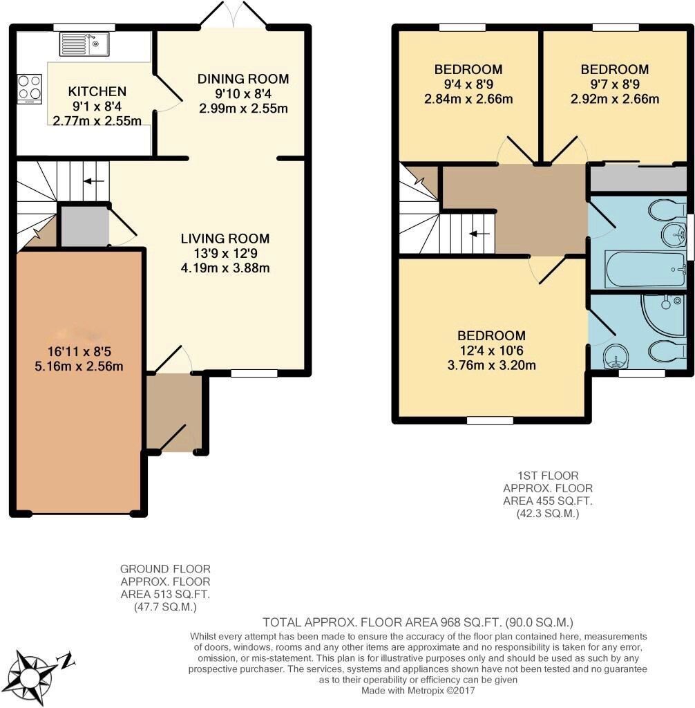 Floorplan of 3 bedroom Detached House for sale, Dewberry Fields, Upholland, Lancashire, WN8