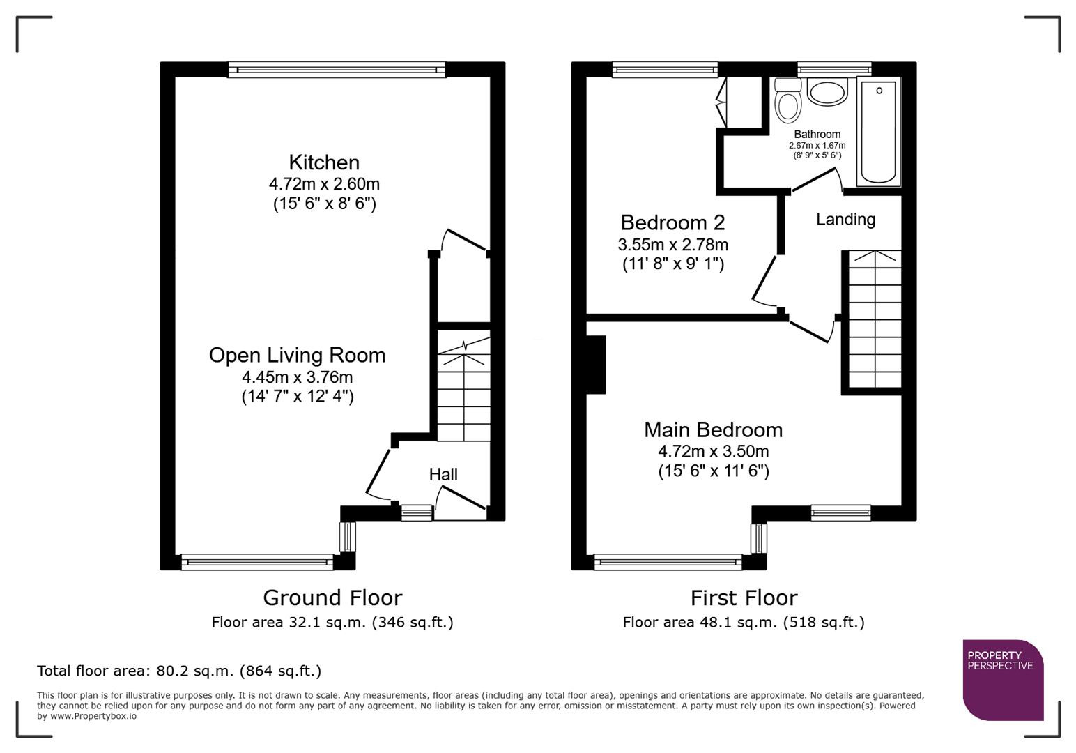 Floorplan of 2 bedroom Mid Terrace House for sale, Blaguegate Lane, Lathom, Lancashire, WN8