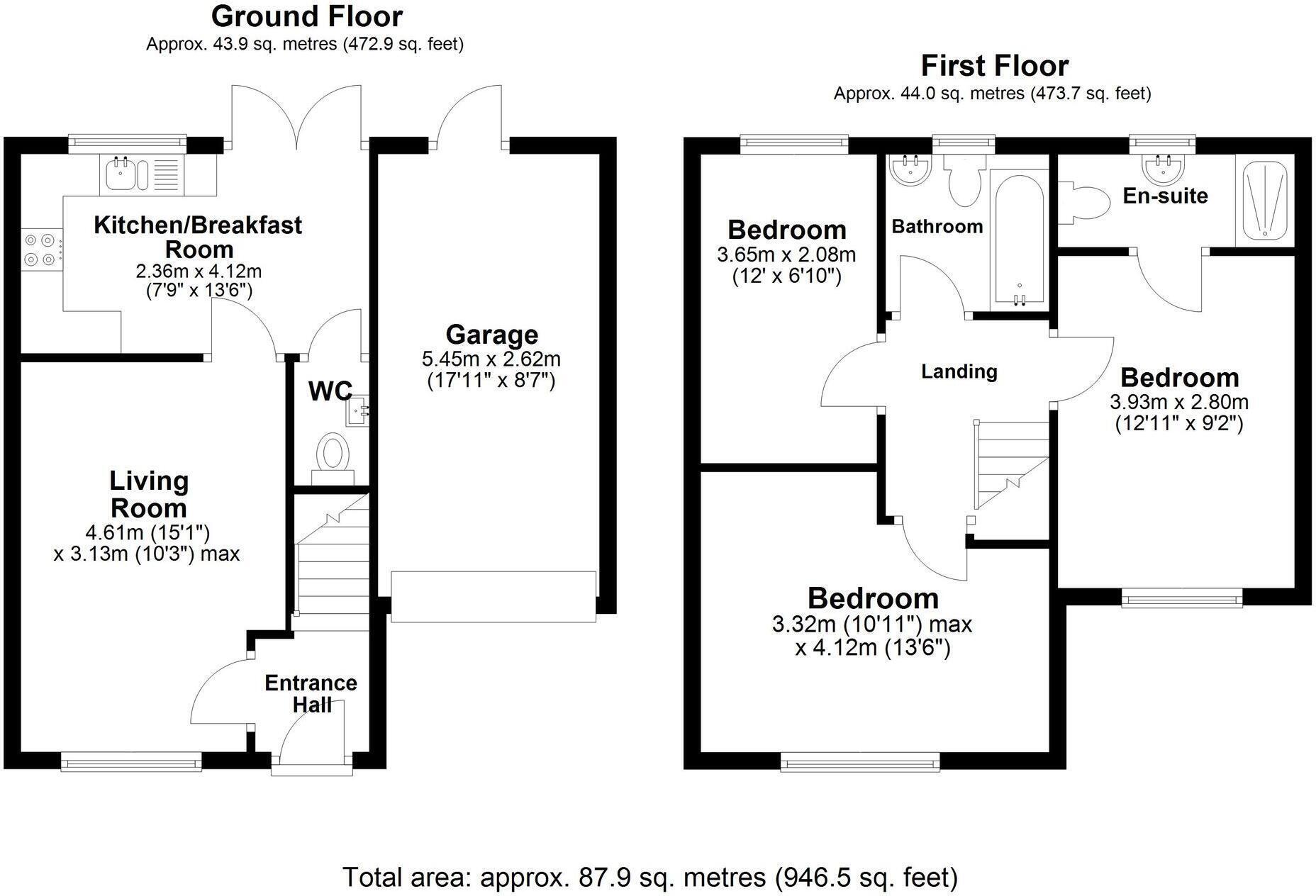 Floorplan of 3 bedroom Detached House for sale, Luddington Drive, Skelmersdale, Lancashire, WN8