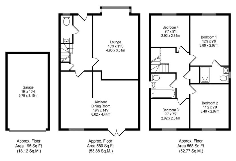 Floorplan of 4 bedroom Detached House for sale, Meadow Nook Drive, Lathom, Lancashire, WN8