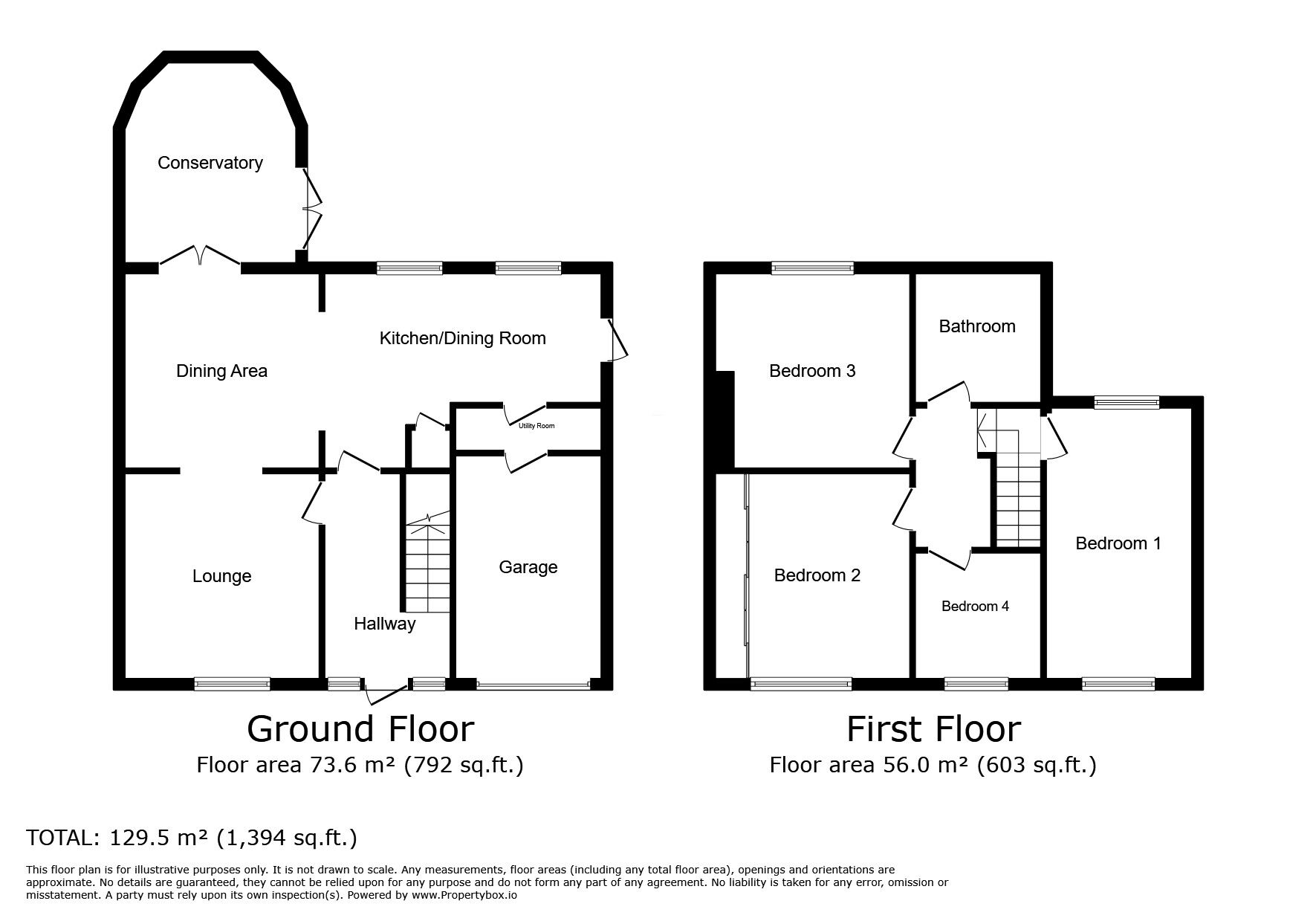 Floorplan of 4 bedroom Semi Detached House to rent, Limefield Drive, Skelmersdale, Lancashire, WN8