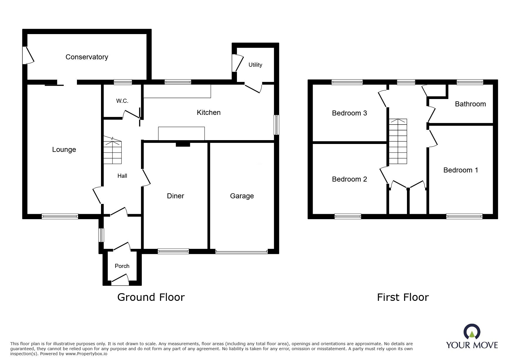 Floorplan of 3 bedroom Detached House for sale, Eavesdale, Skelmersdale, Lancashire, WN8
