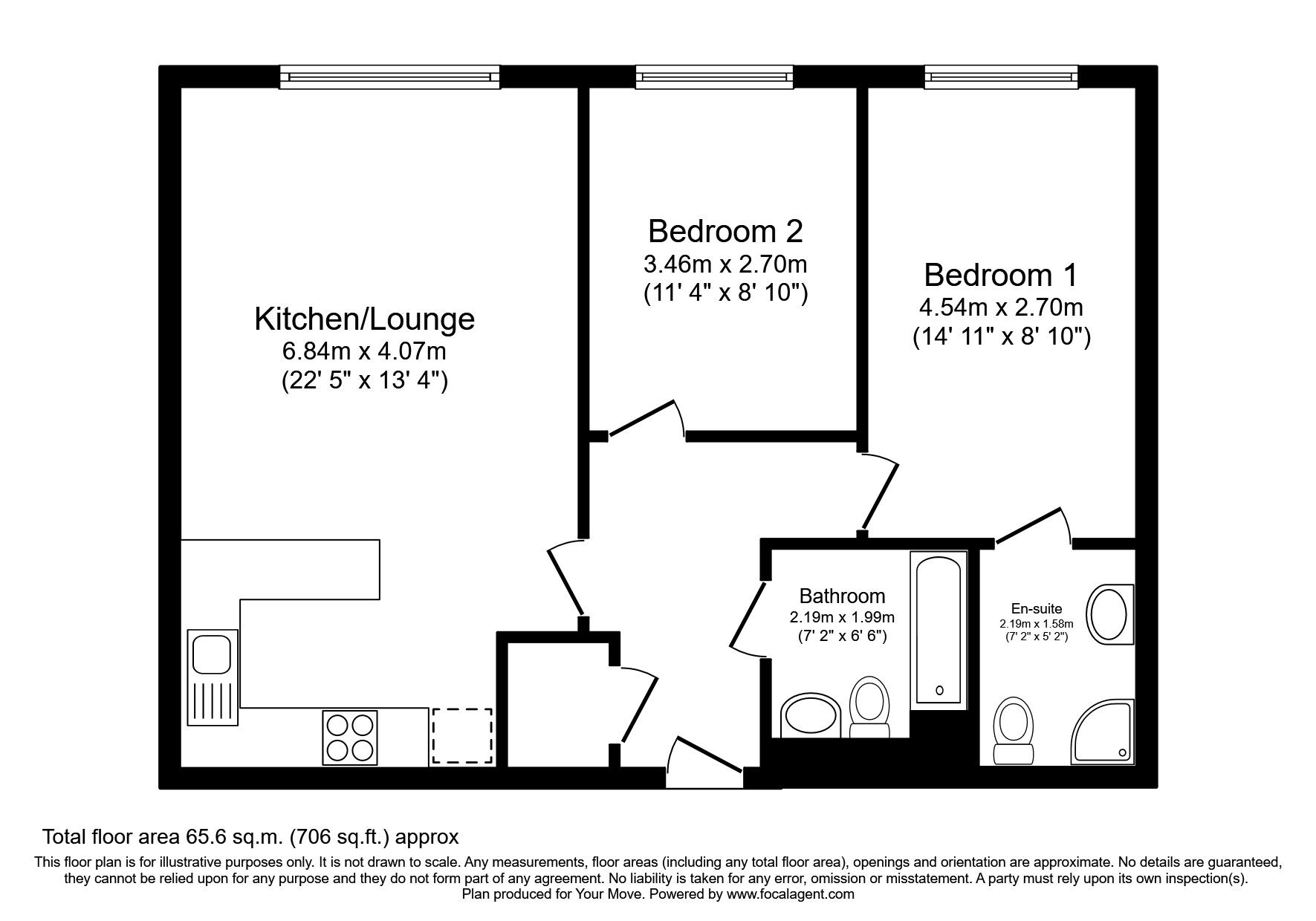 Floorplan of 2 bedroom Flat for sale, Heritage Way, Wigan, Greater Manchester, WN3