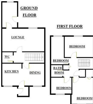 Floorplan of 4 bedroom Mid Terrace House for sale, Brierfield, Skelmersdale, Lancashire, WN8