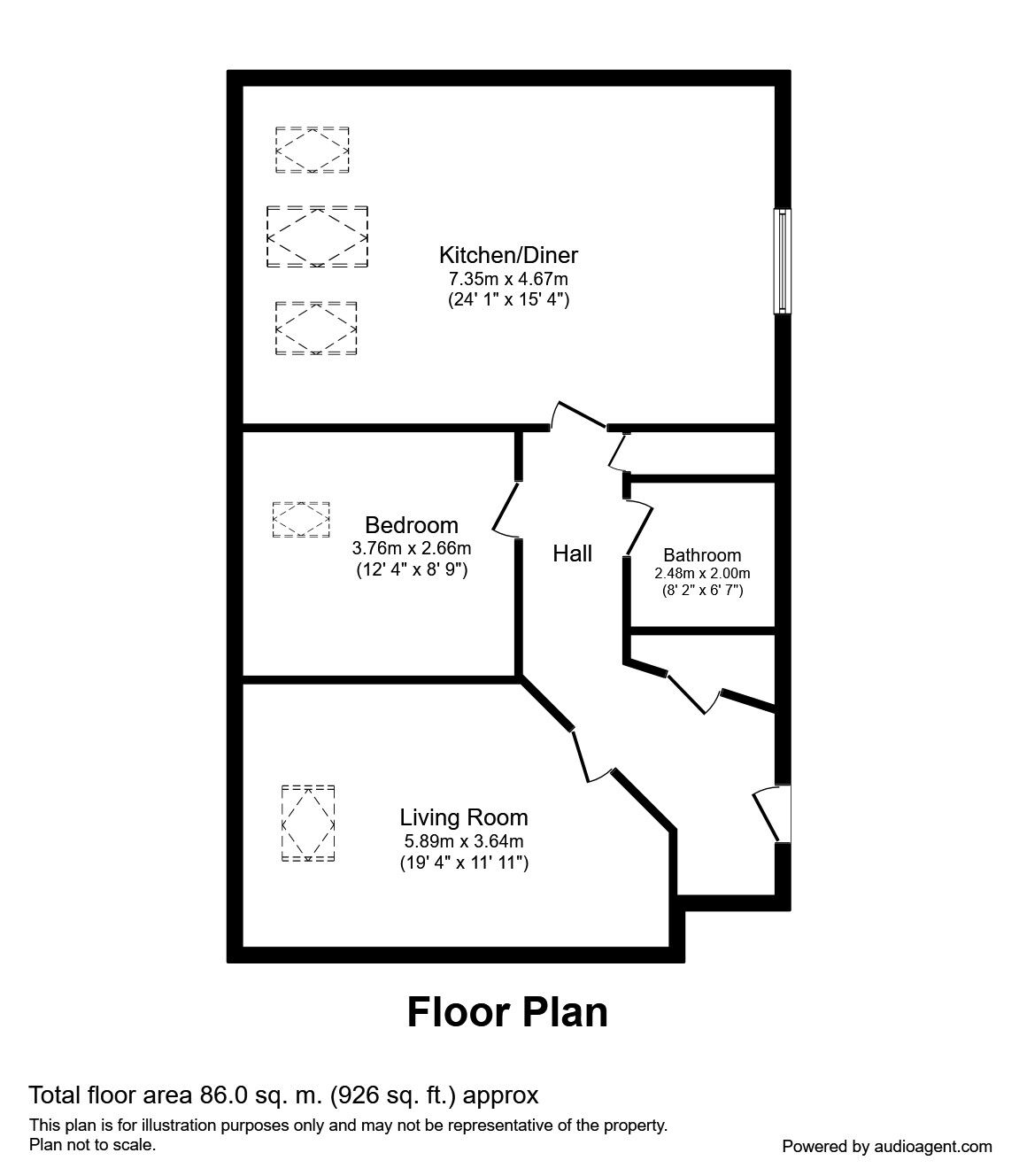 Floorplan of 2 bedroom Flat to rent, Archers Road, Southampton, SO15