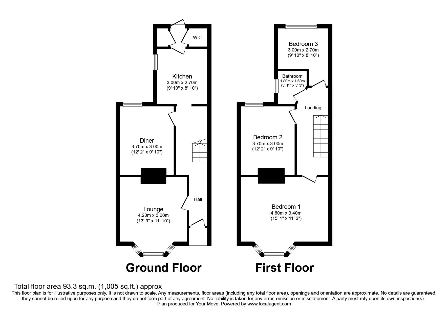 Floorplan of 3 bedroom  House to rent, Lemon Road, Southampton, SO15
