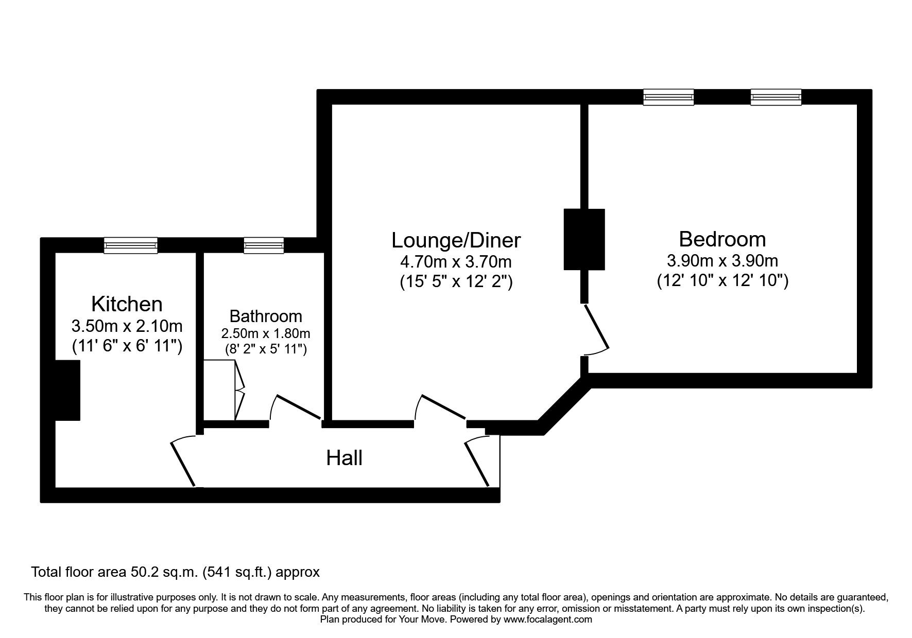 Floorplan of 1 bedroom Flat to rent, Howard Road, Southampton, SO15