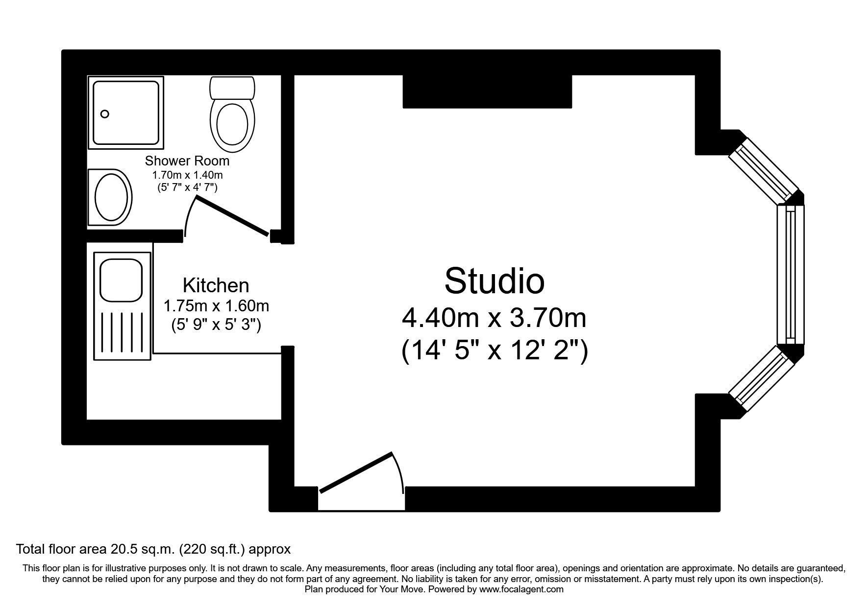 Floorplan of  Flat to rent, Silverdale Road, Southampton, SO15