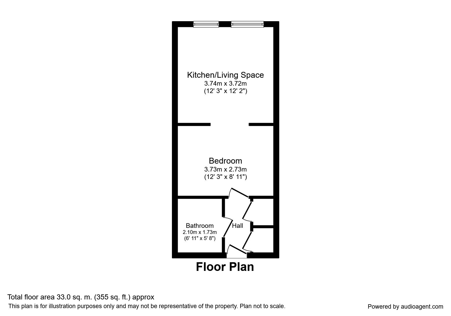 Floorplan of 1 bedroom  Flat to rent, Lower Canal Walk, Southampton, SO14
