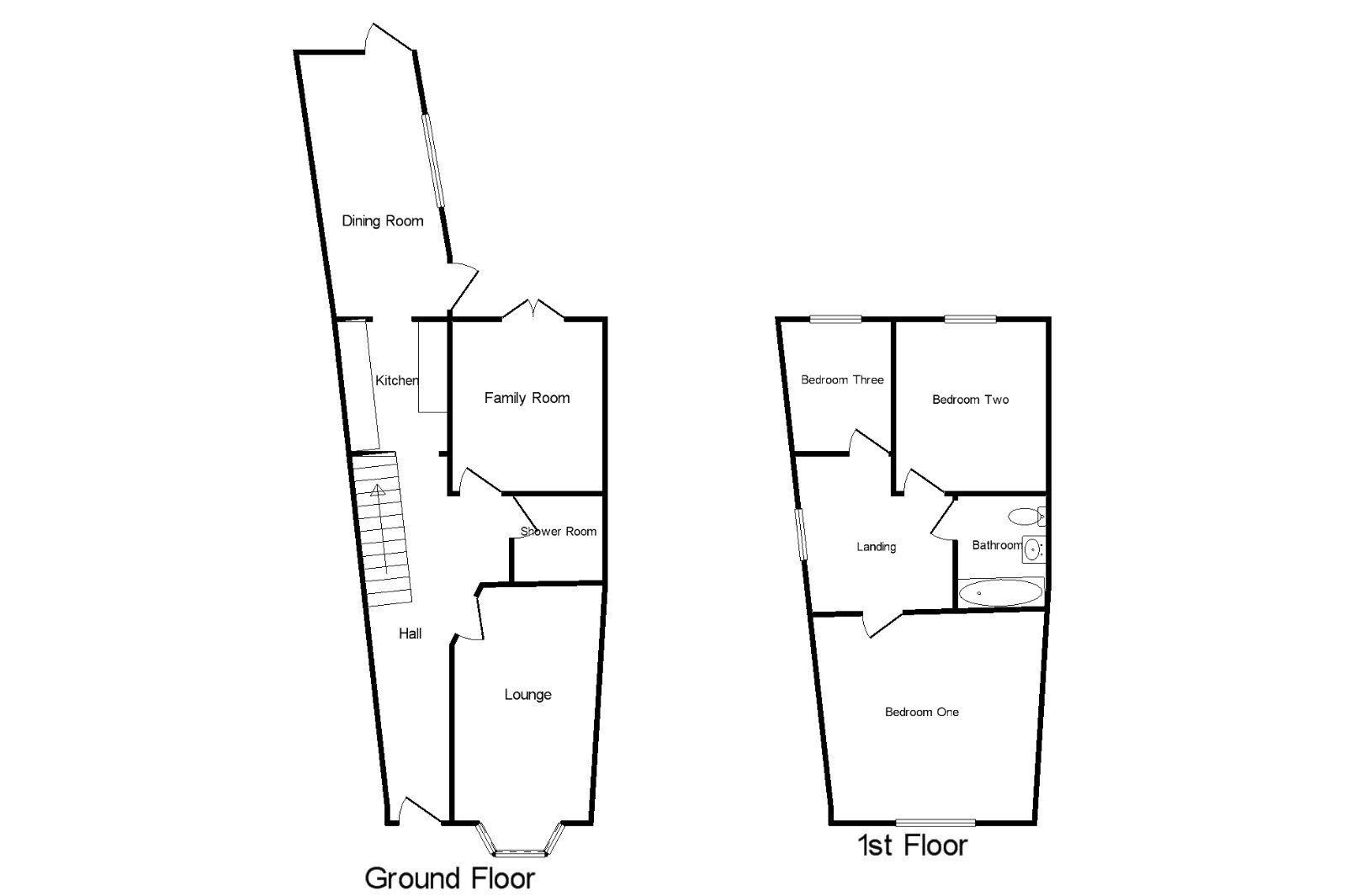 Floorplan of 3 bedroom Detached House for sale, Shirley Road, Southampton, Hampshire, SO15