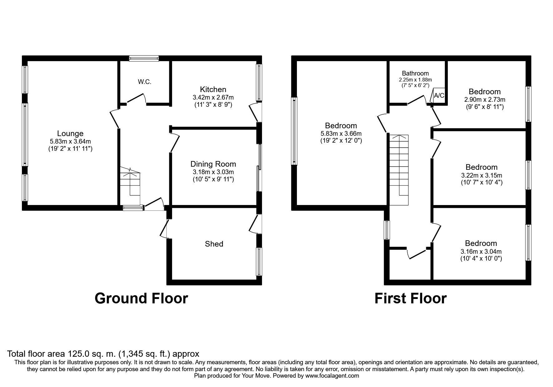 Floorplan of 4 bedroom House to rent, Beacon Close, Park Gate, Southampton, SO31