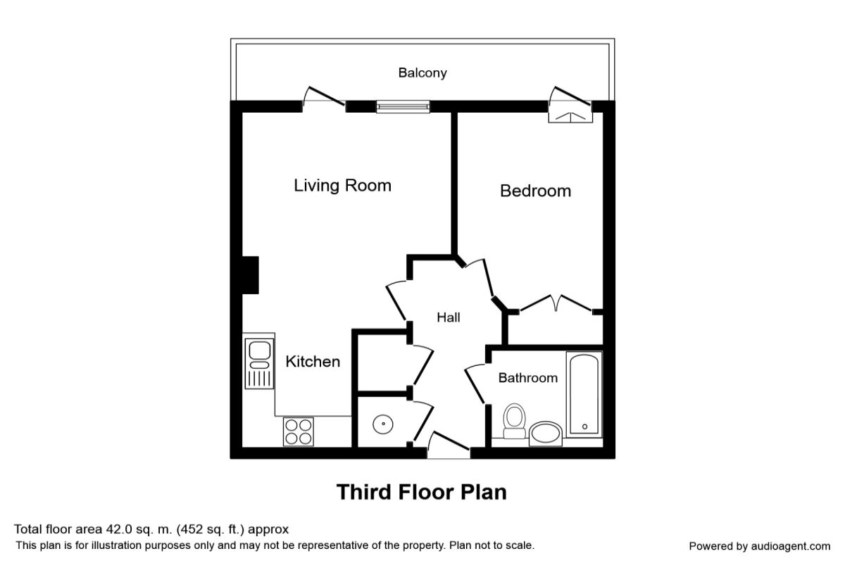 Floorplan of 1 bedroom Flat to rent, High Street, Southampton, SO14