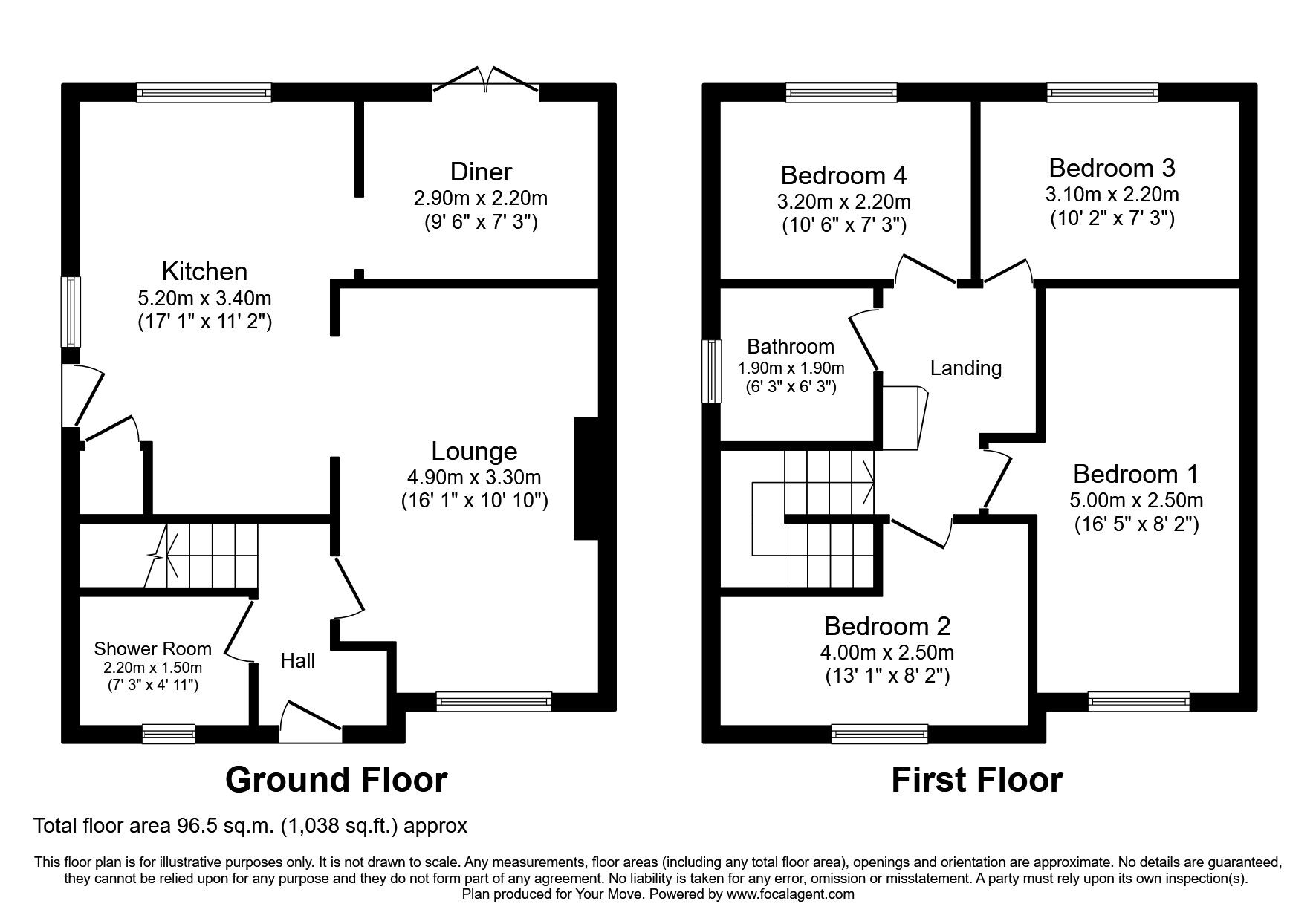 Floorplan of 4 bedroom Semi Detached House to rent, Outer Circle, Southampton, SO16