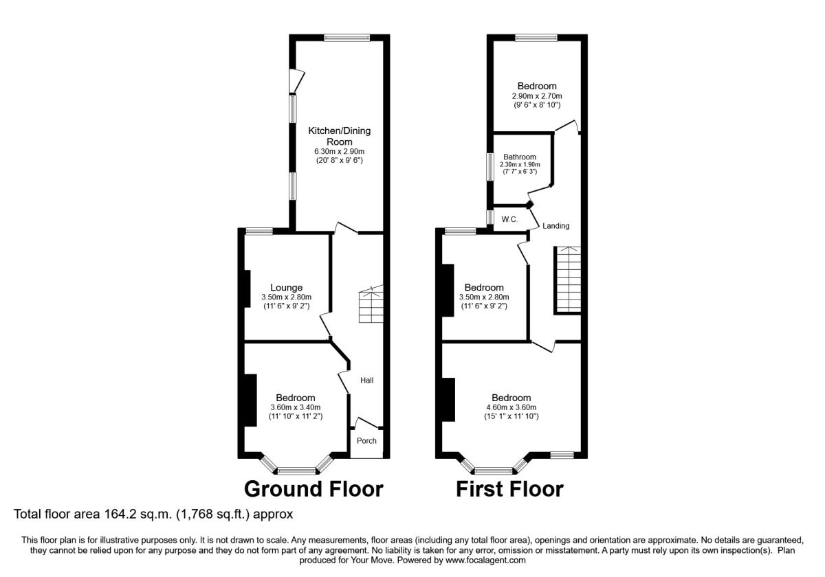 Floorplan of 4 bedroom Semi Detached House to rent, Harborough Road, Southampton, SO15