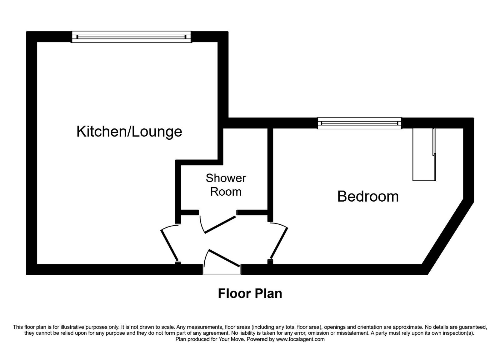 Floorplan of 1 bedroom  Flat to rent, Millbrook Road East, Southampton, Hampshire, SO15