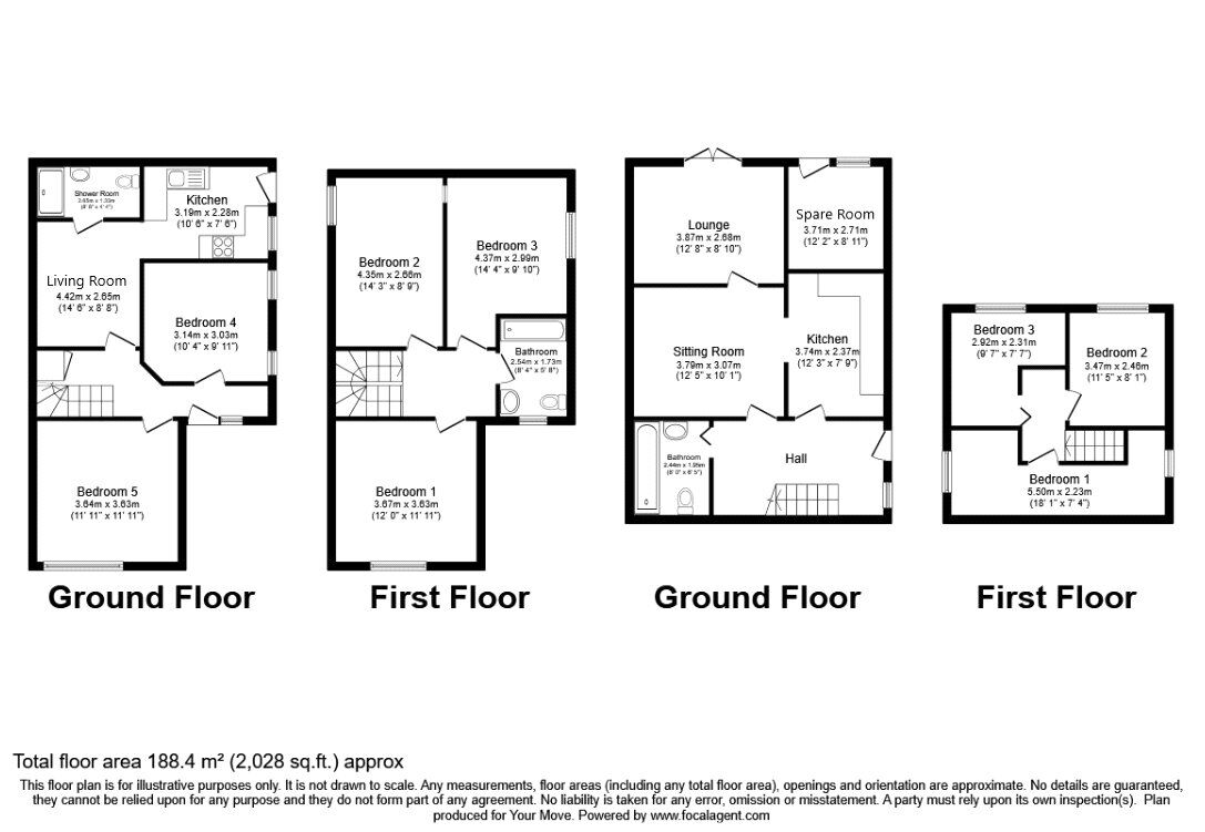 Floorplan of 5 bedroom Detached House for sale, Oxford Road, Southampton, Hampshire, SO14