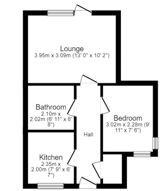 Floorplan of 1 bedroom  Flat for sale, Westridge Road, Southampton, Hampshire, SO17
