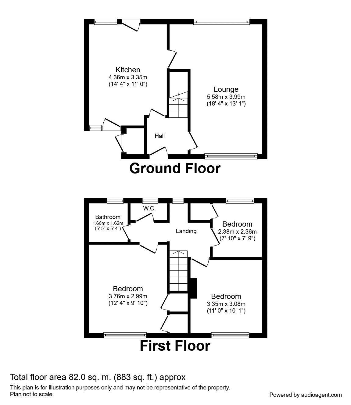 Floorplan of 3 bedroom Mid Terrace House for sale, Thorness Close, Southampton, SO16