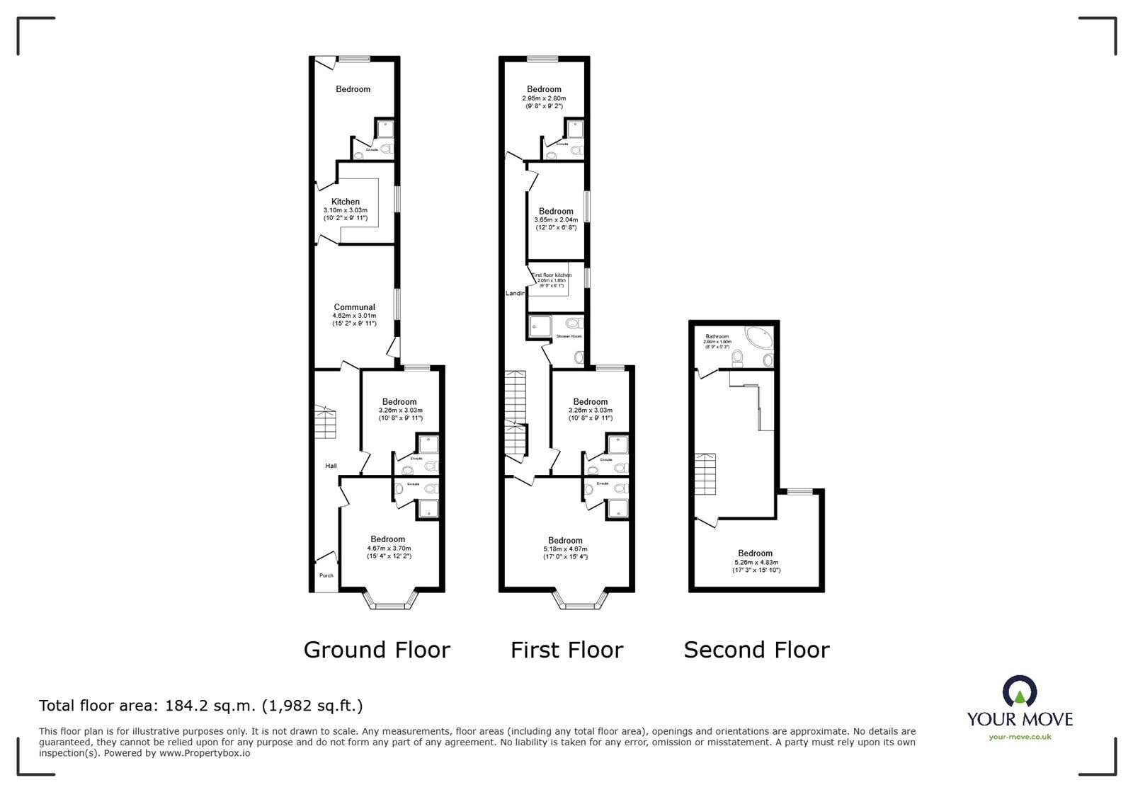Floorplan of 8 bedroom Mid Terrace House for sale, The Polygon, Southampton, Hampshire, SO15